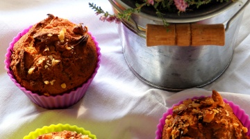 Muffinki z dynią i suszoną żurawiną