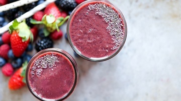 Regenerujące smoothie z kaszą jaglaną i malinami
